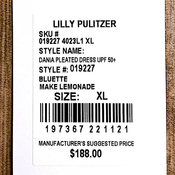 Lilly Pulitzer UPF 50+ Luxletic Dania Pleated Dress Set in Bluette NWT - Size XL - Picture 12 of 14